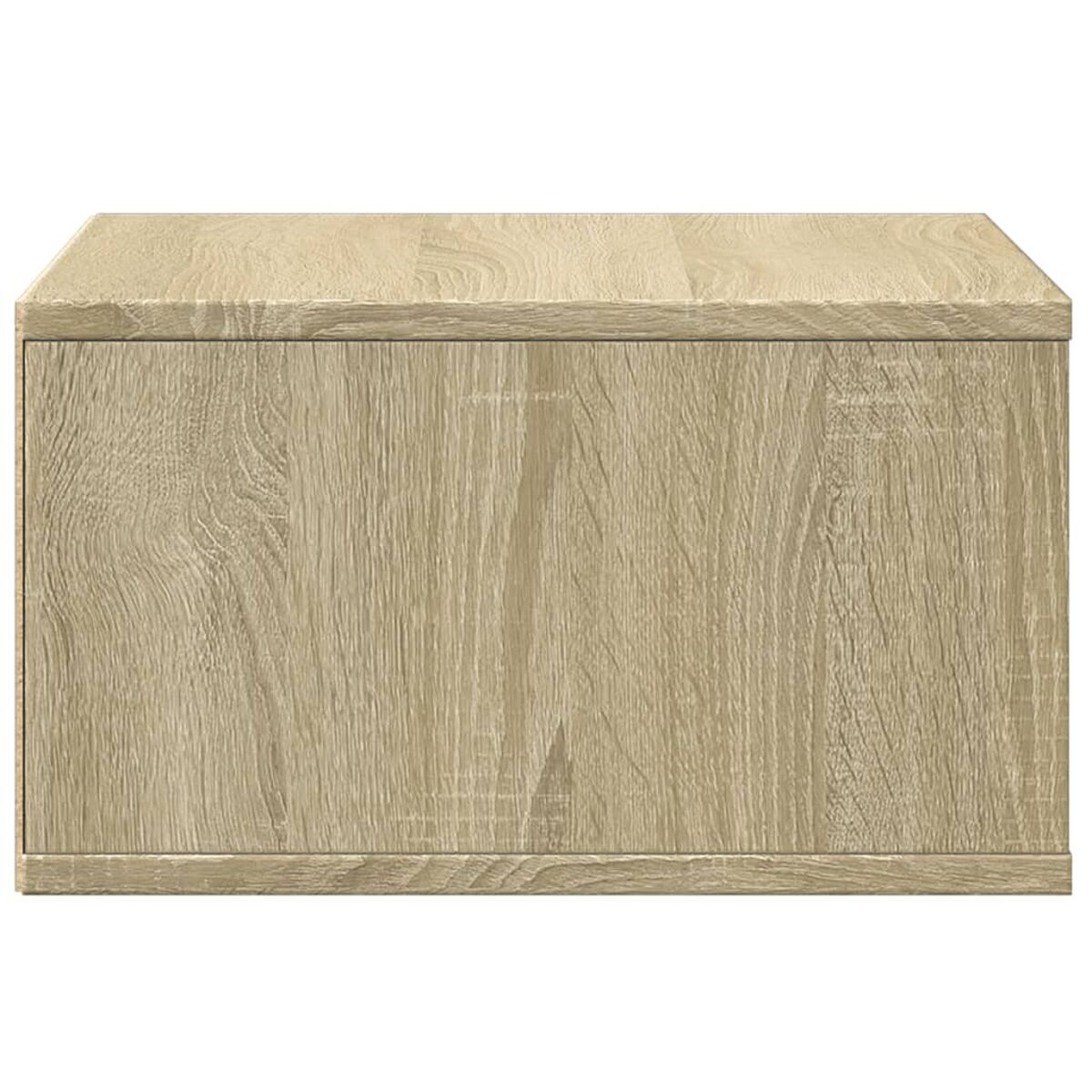 Holzschrank mit hellem Holzmaserung. Der Schrank hat eine rechteckige Form.