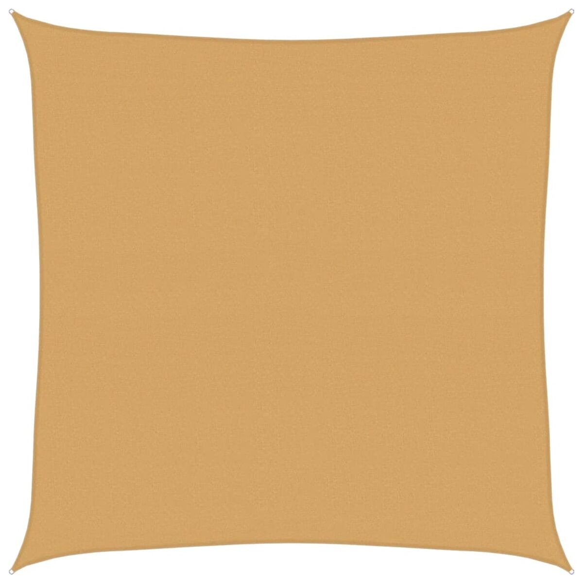 Vela parasole quadrata beige su sfondo bianco.
