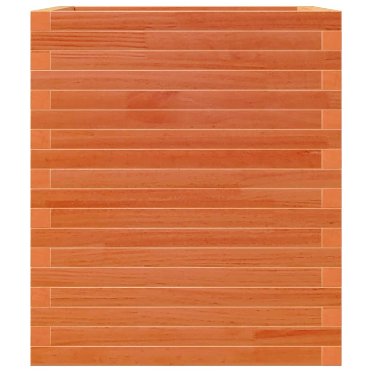 Horizontal angeordnete Holzbretter. Die Bretter haben eine rotbraune Farbe. Das Bild ist eine Nahaufnahme.