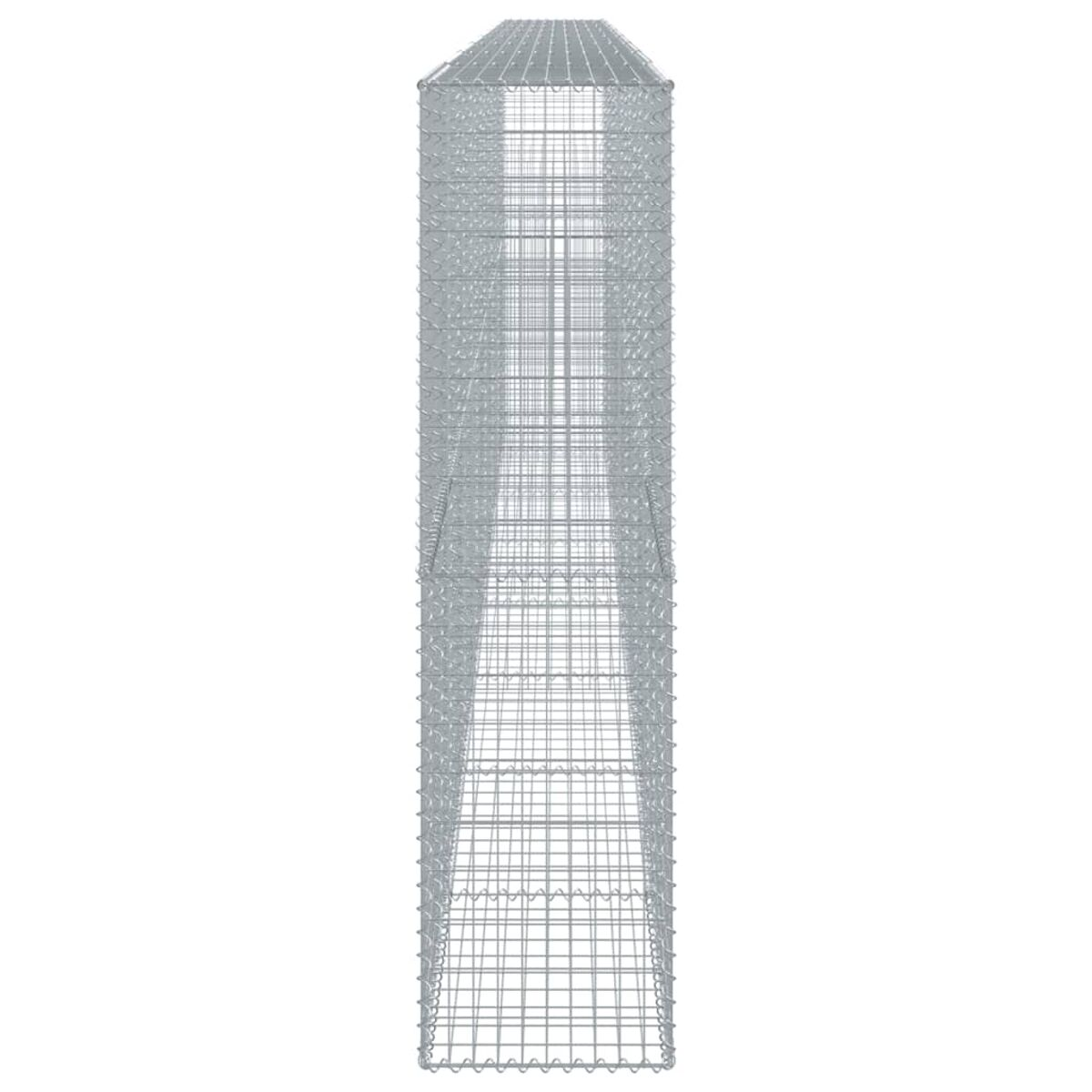Ein hoher, rechteckiger Gabion.