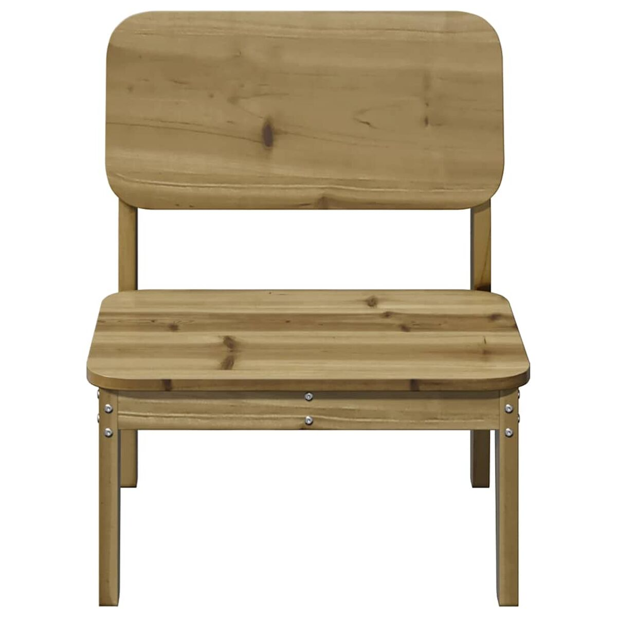 Sedia in legno con schienale curvo e seduta quadrata. Design semplice.