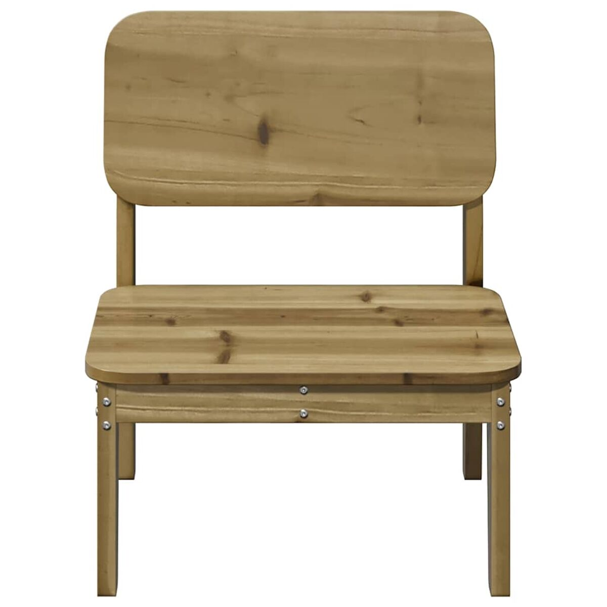 Silla de madera con respaldo, asiento y cuatro patas, de madera.