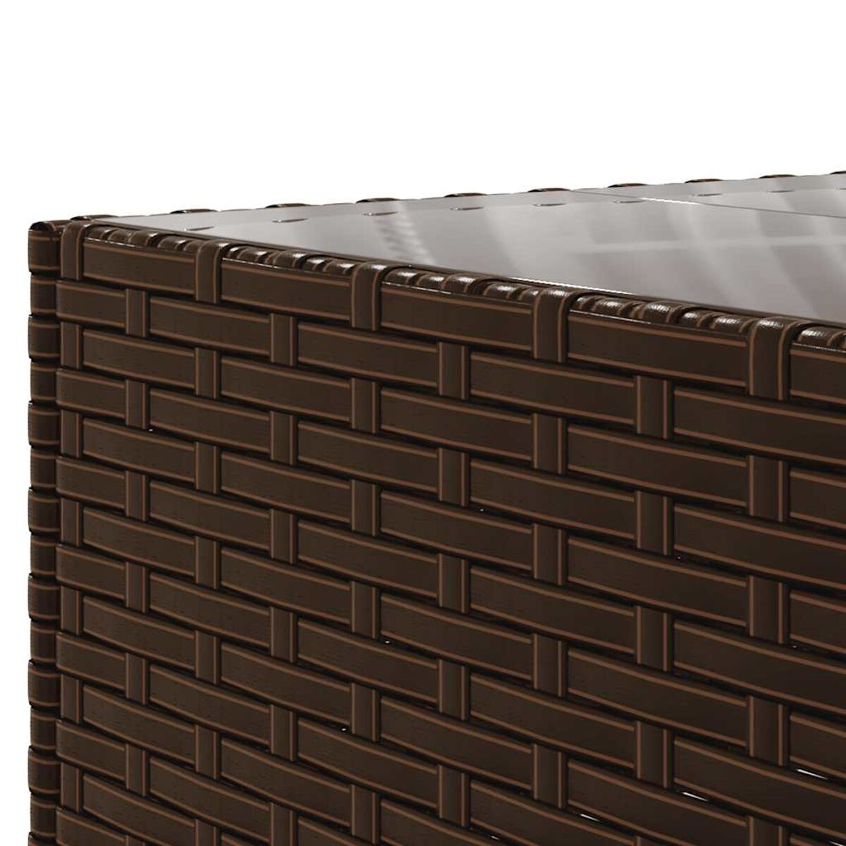 Primer plano de la textura de mimbre marrón oscuro.