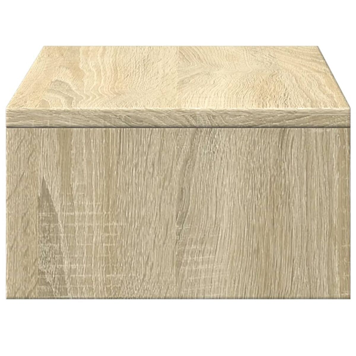 Nahaufnahme eines Holzschranks mit Maserung. Hellbraune Farbe.