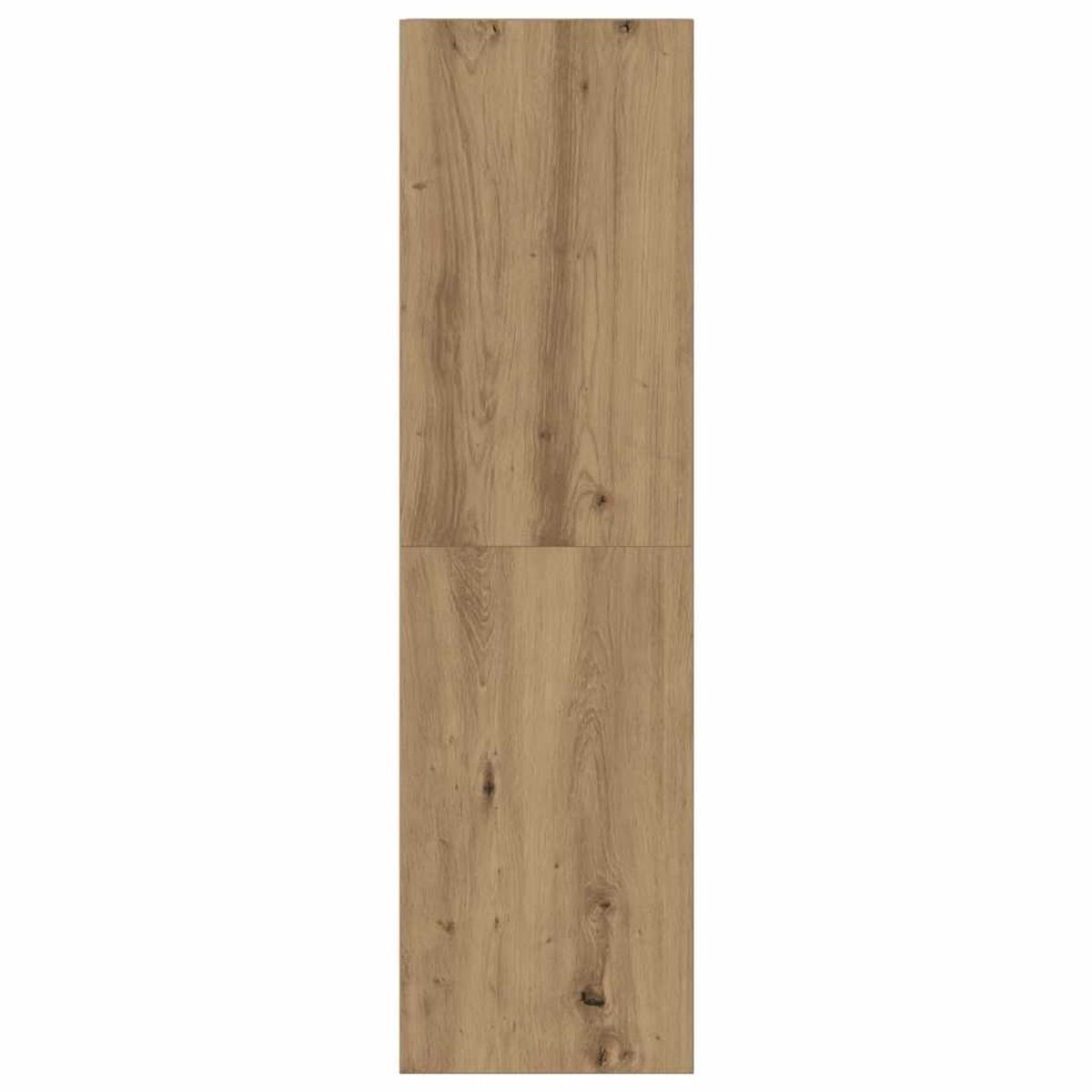 Dos puertas de armario de madera, dispuestas verticalmente.