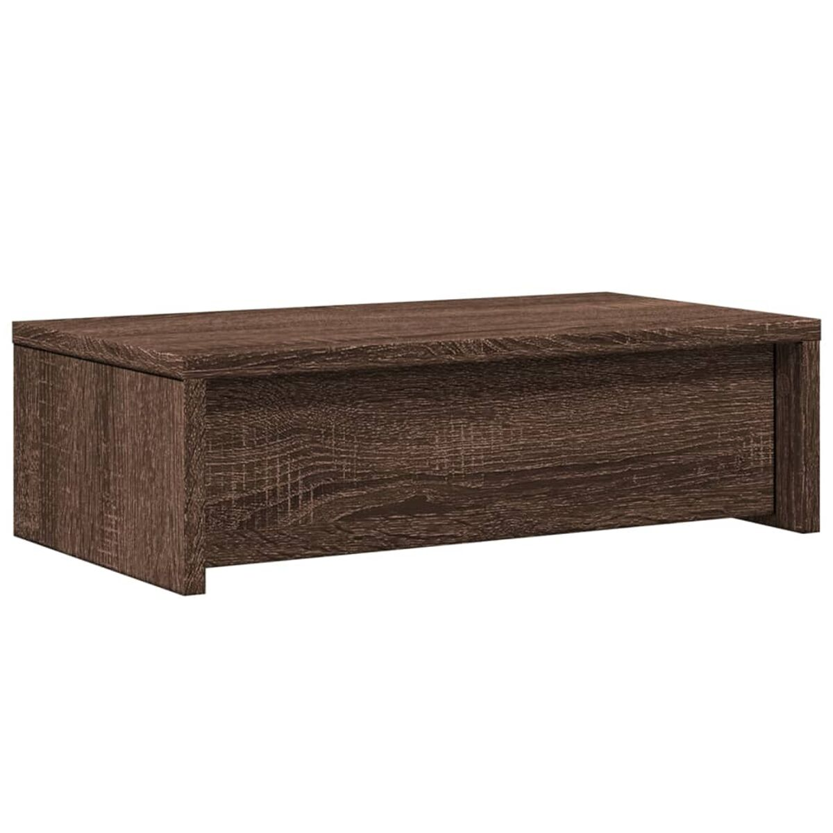 Braune Aufbewahrungsbox auf weißem Hintergrund, einfaches Design, isolierte Aufnahme.