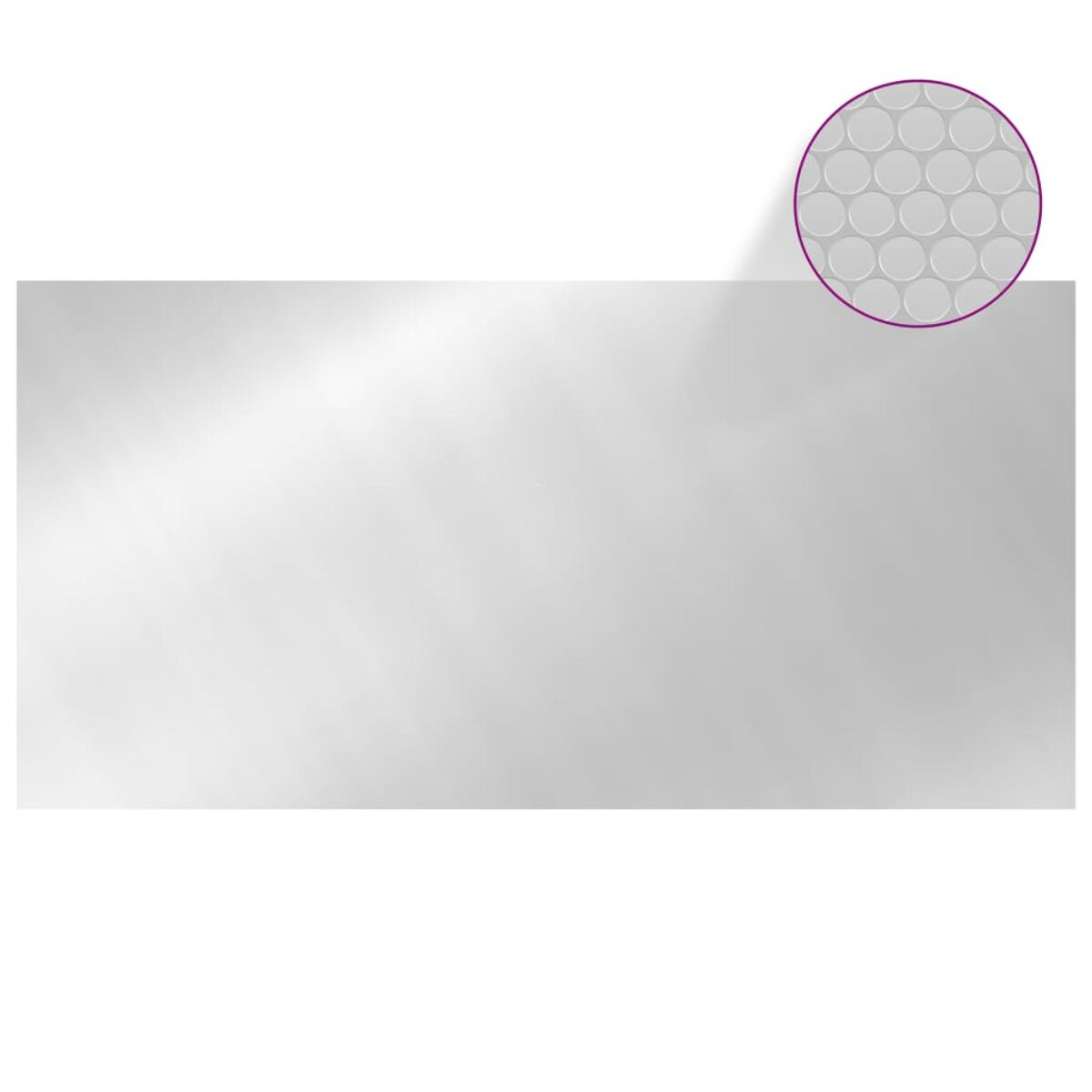 Ein weißer, leicht verschwommener Hintergrund mit einer kreisförmigen Nahaufnahme von kleinen, gleichmäßig verteilten Kreisen in der Ecke.