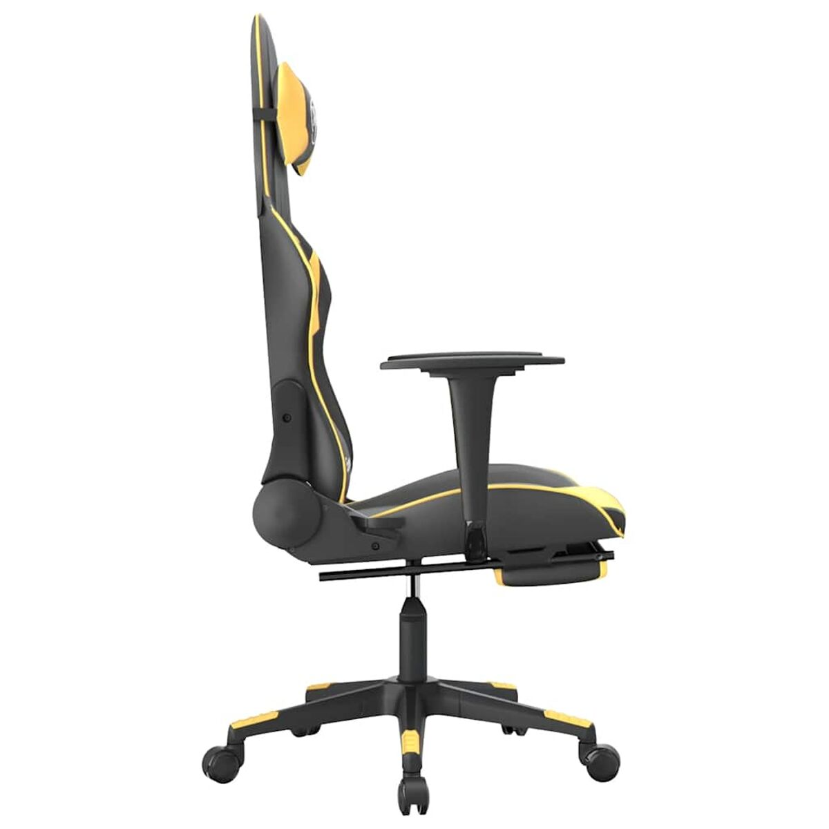 VidaXL Sedia Gaming Con Massaggio E Poggiapiedi - Bianco E Rosa, Similpelle - Regolabile, Girevole, Con Rotelle