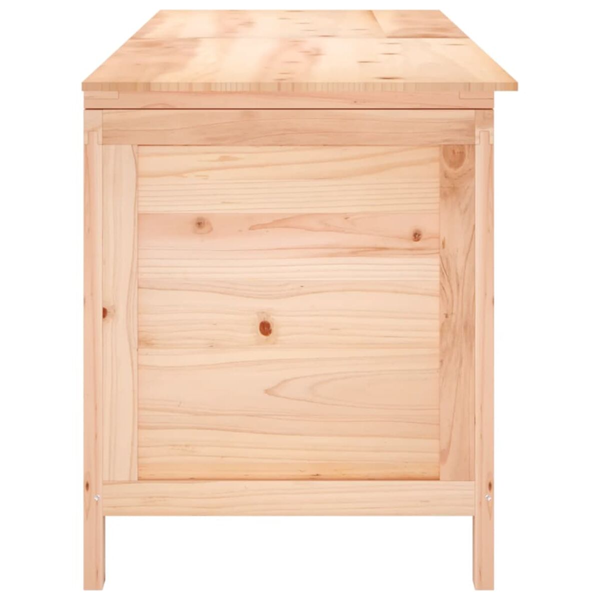 Holzschrank, hellbraun, Vorderansicht, mit geschlossener Tür und sichtbarer Holzmaserung.