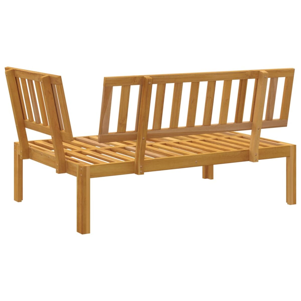 Holzrahmen für ein Outdoor-Sofa. Mit Lattenrost und Rückenlehnen, ideal für den Garten.