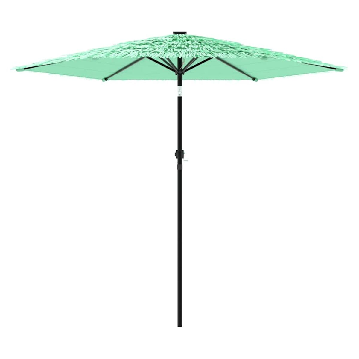 Ombrellone verde menta con palo nero.