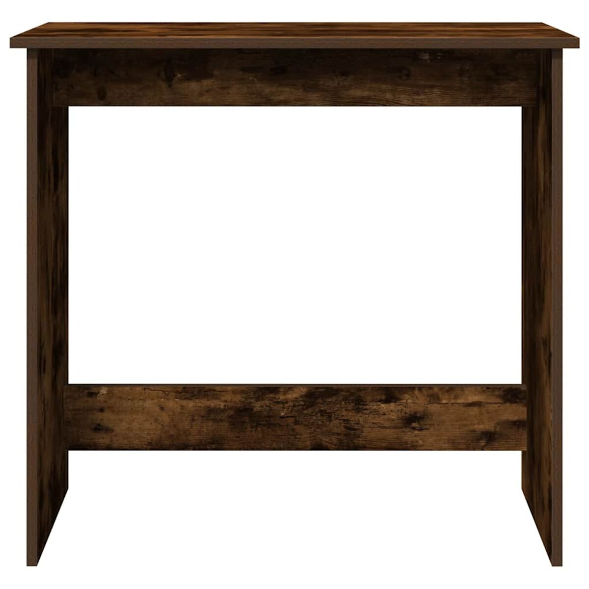 Rechteckiger Holztisch, dunkelbraun, schlichtes Design.