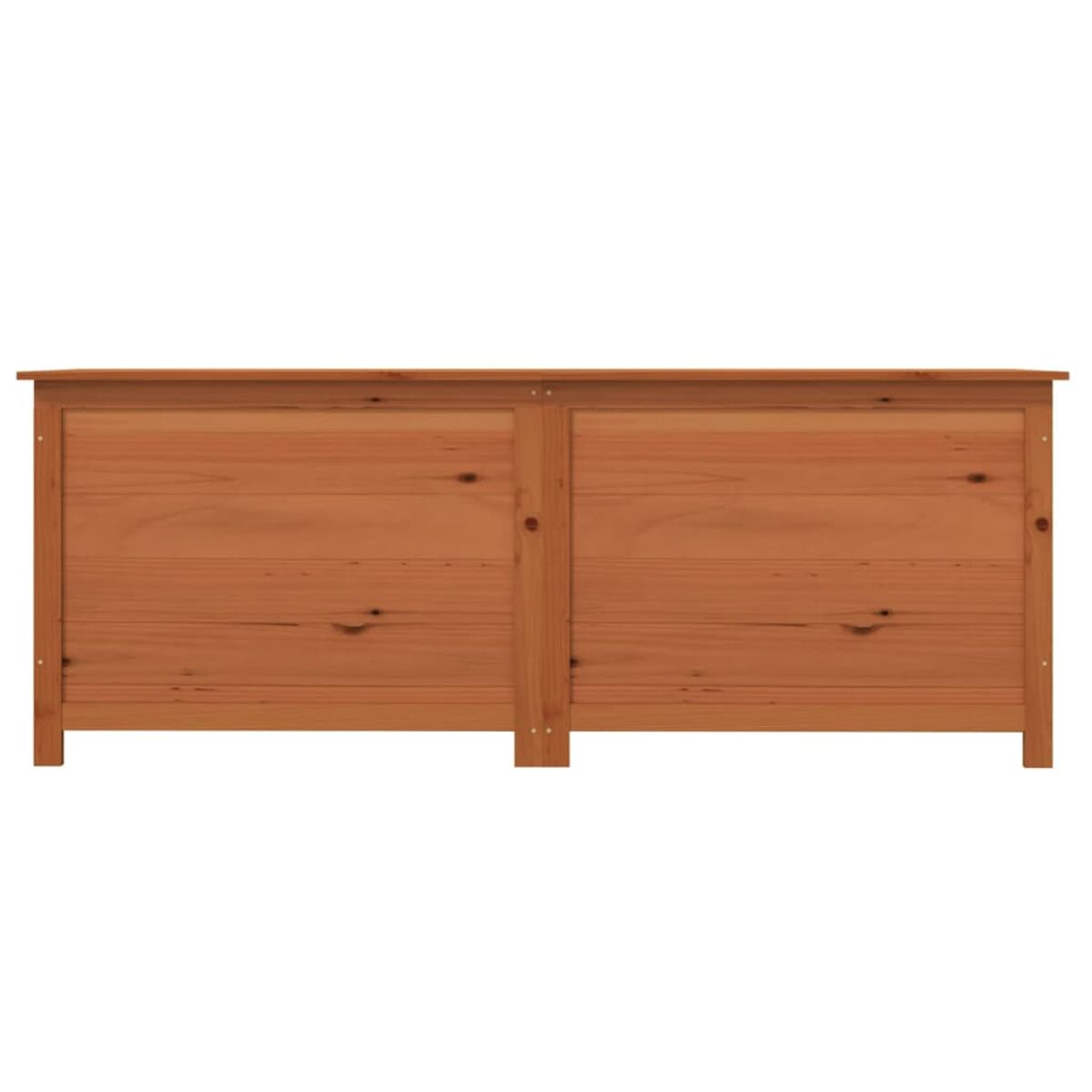 Zwei Holzpaneele, die miteinander verbunden sind, mit sichtbarer Holzmaserung.