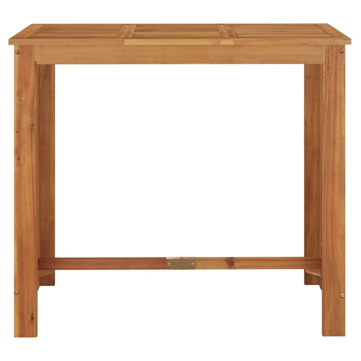 Holz-Bartisch, braune Farbe, schlichtes Design, vor weißem Hintergrund.