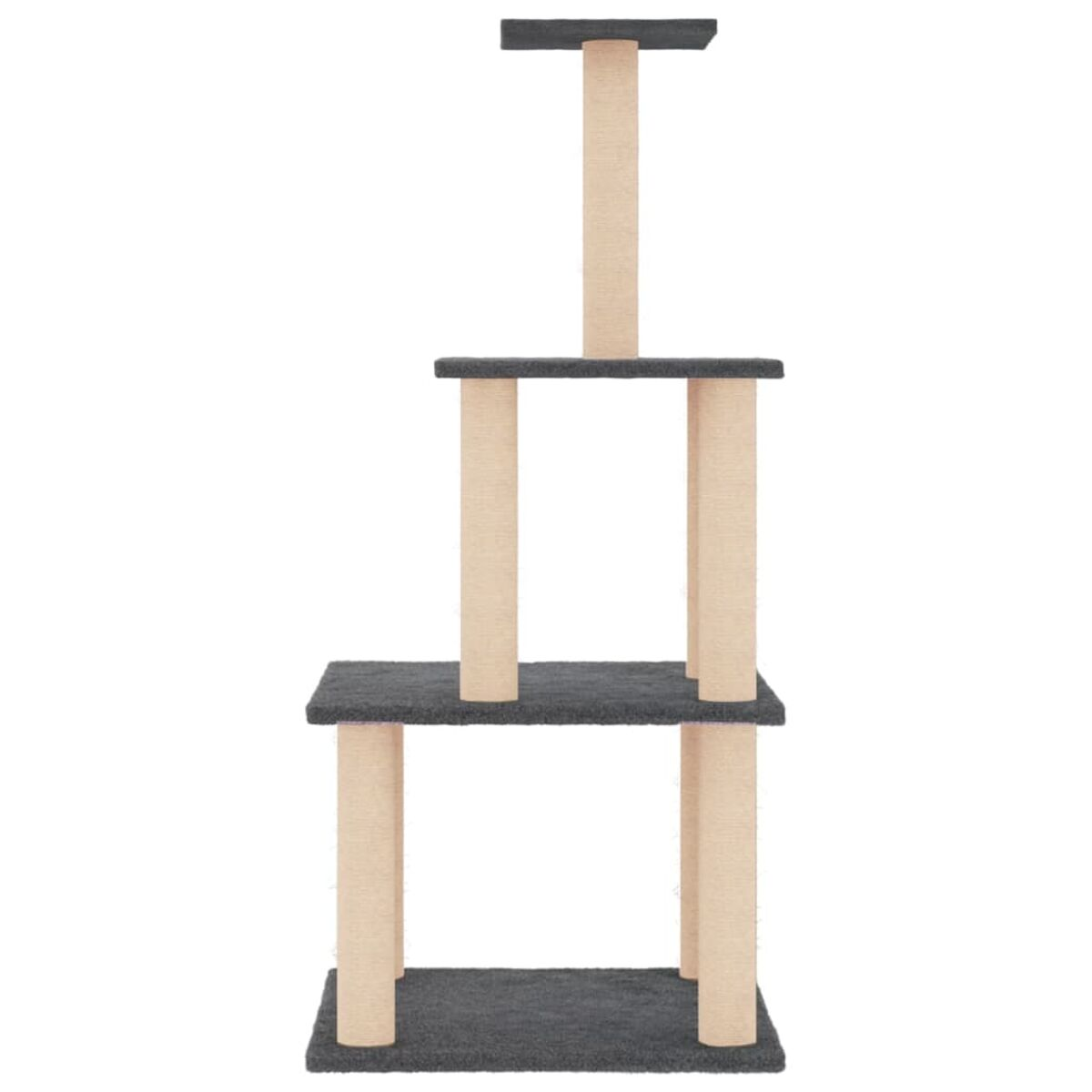 Katzenbaum mit mehreren Ebenen, Plattformen und Kratzbäumen.