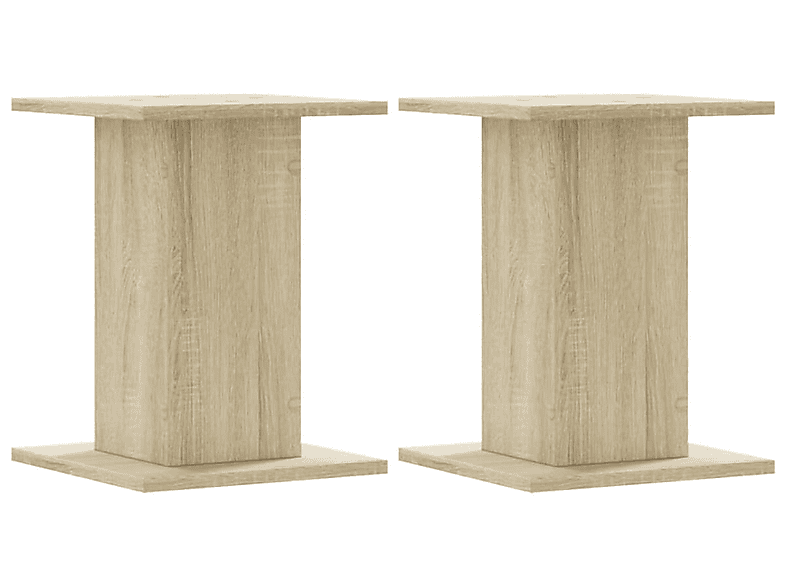 VidaXL Lautsprecherständer, (Boxenständer Säulen-Design 2 Stk. Hartglas Silbern