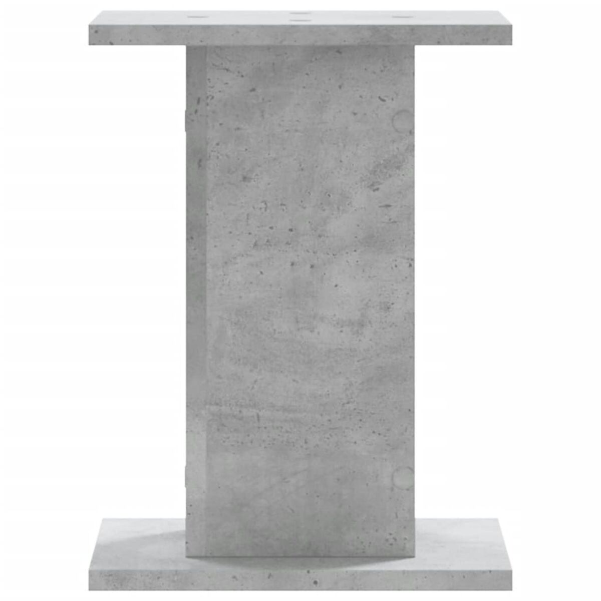 Betonsäule, rechteckig mit quadratischem Sockel und Oberteil, auf weißem Hintergrund, modernes Design.