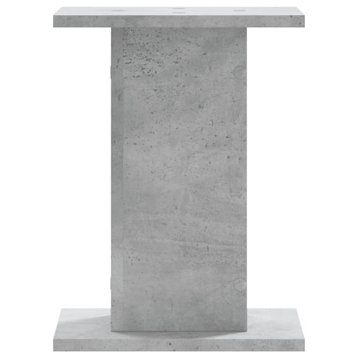 Ein massiver Betonsockel. Er hat eine Basis, eine Mittelsäule und eine flache Oberseite.