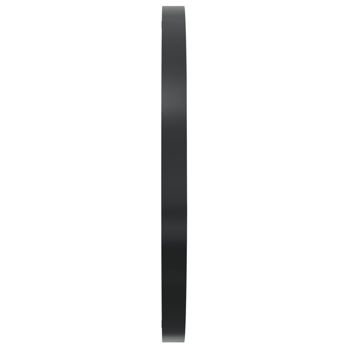 Schwarzes, zylindrisches und glattes Objekt auf weißem Hintergrund.