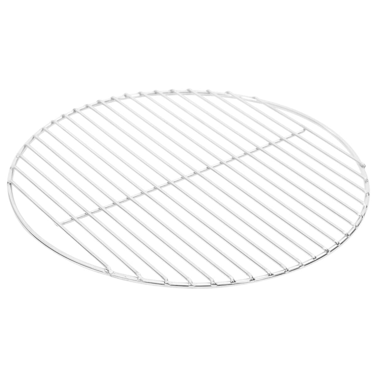 Runder Metallgrill mit parallelen Stäben zum Kochen.