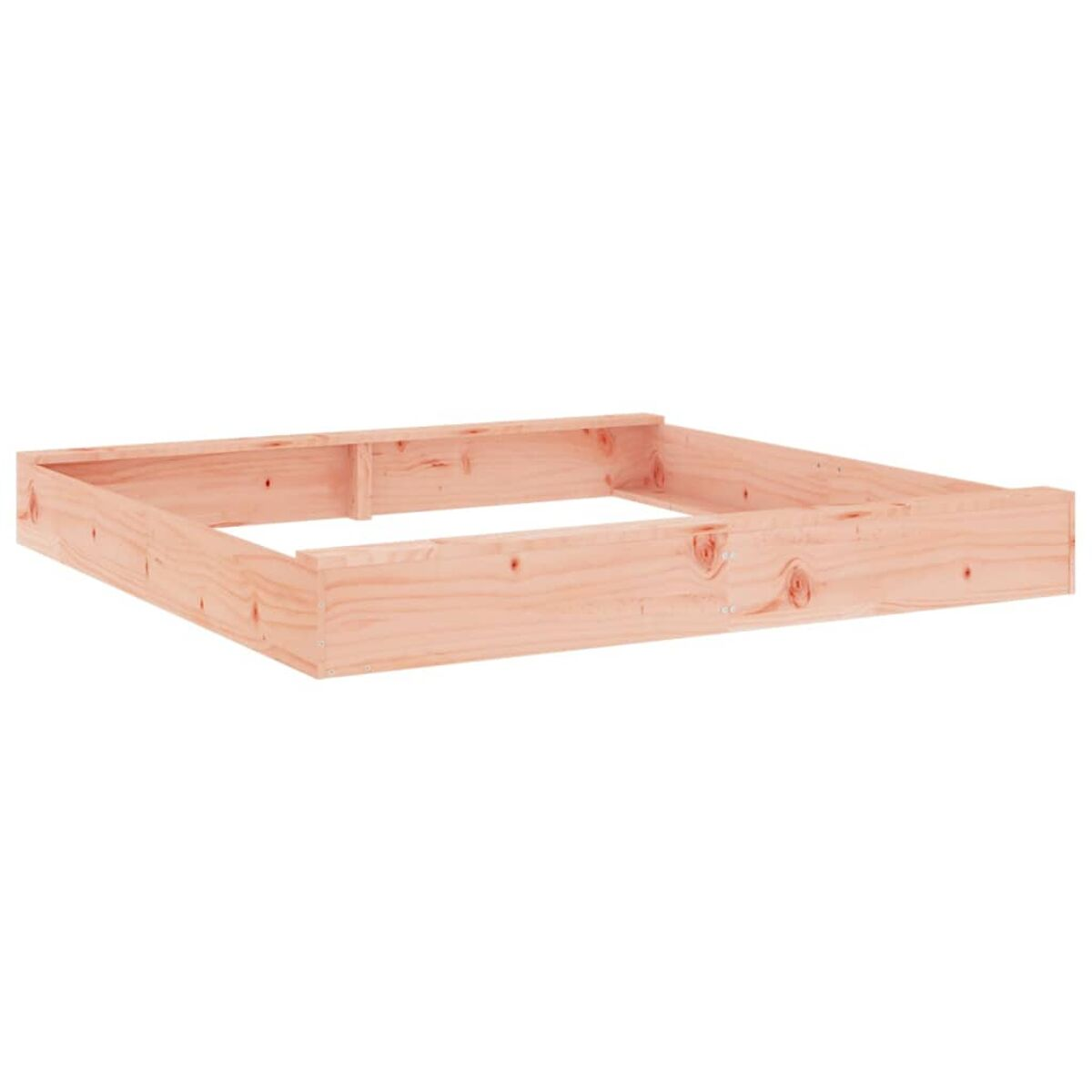 Un telaio rettangolare in legno, costruito con assi di colore chiaro.