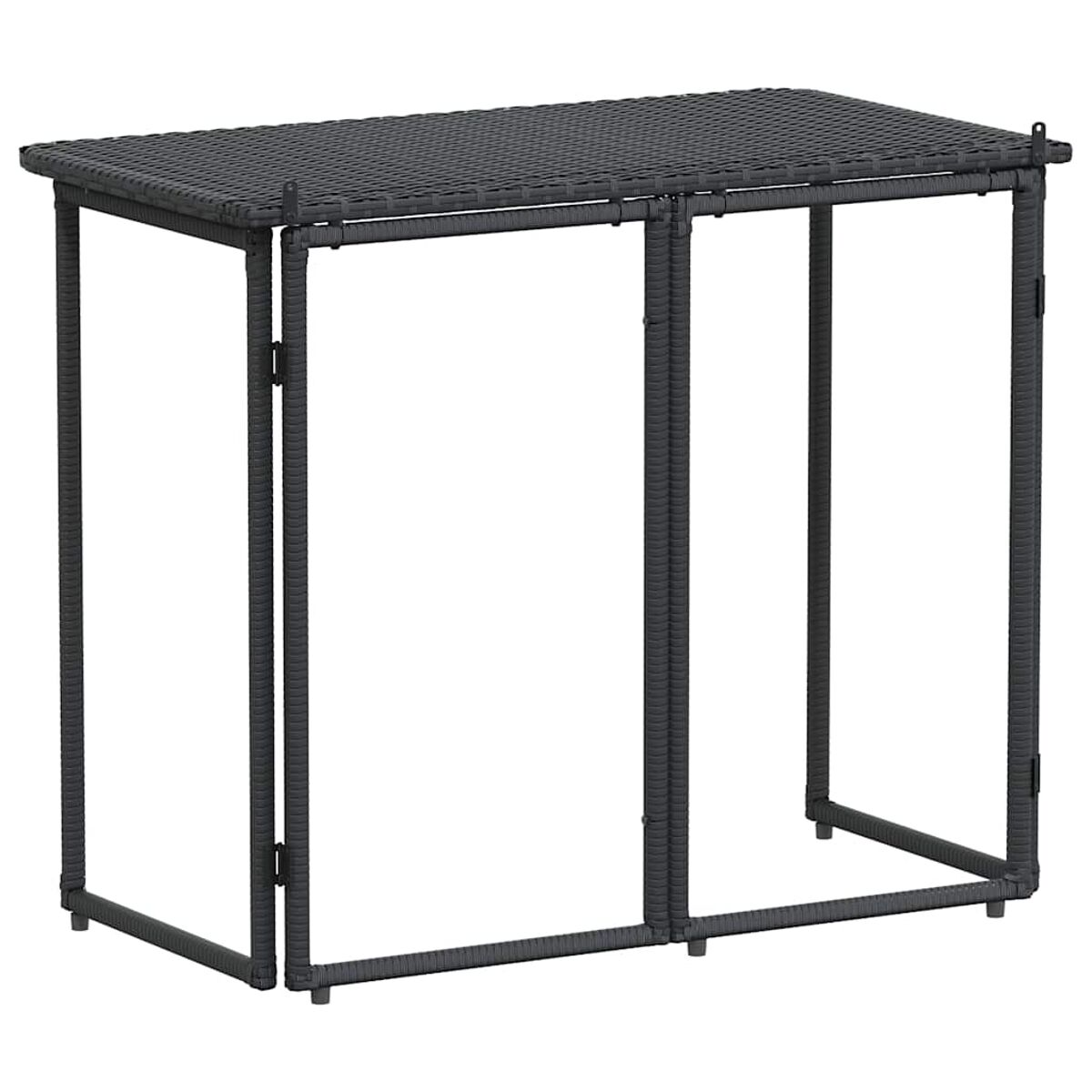 Una unidad de almacenamiento rectangular negra con textura tejida.