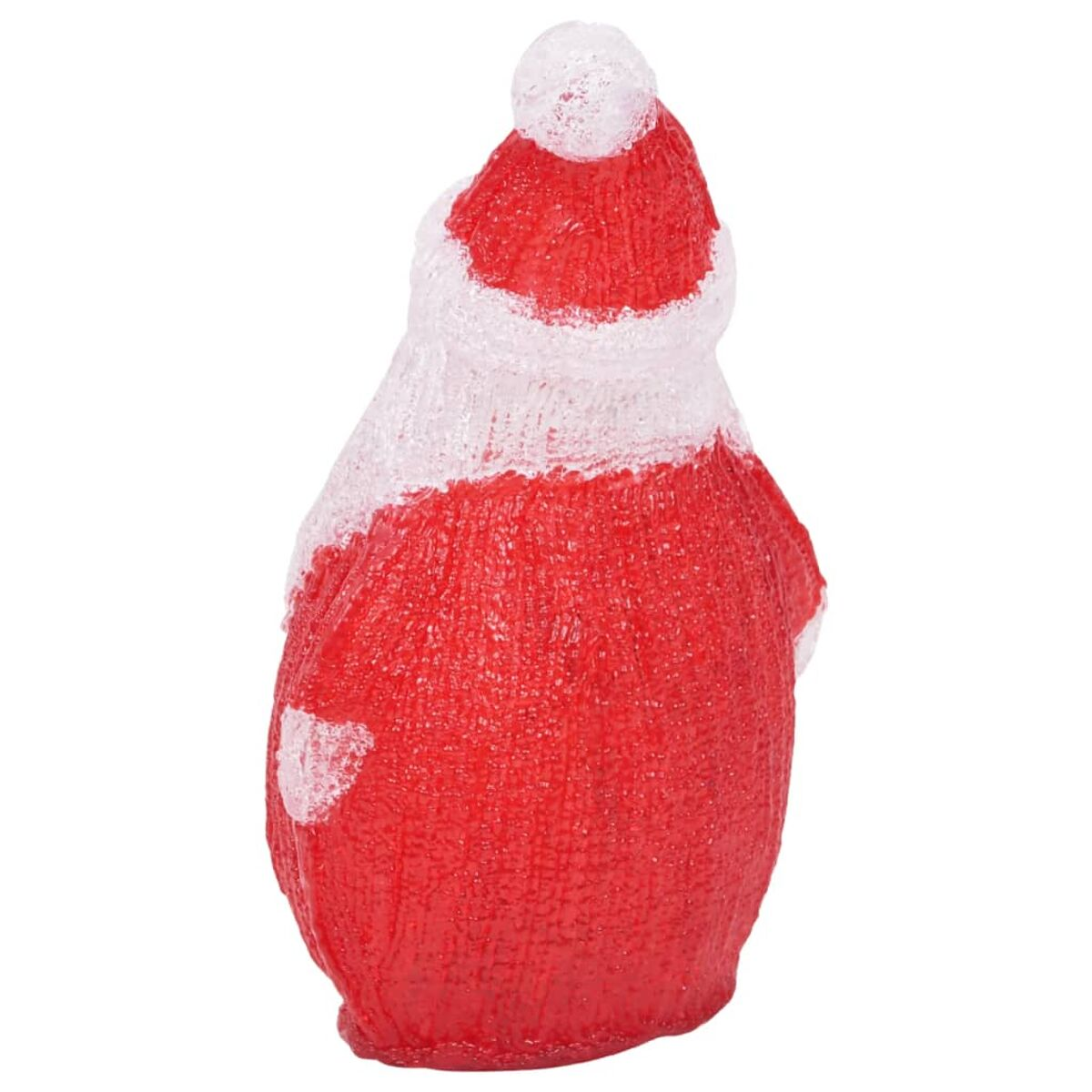 Rote und weiße Weihnachtsdekoration einer Weihnachtsmannfigur.