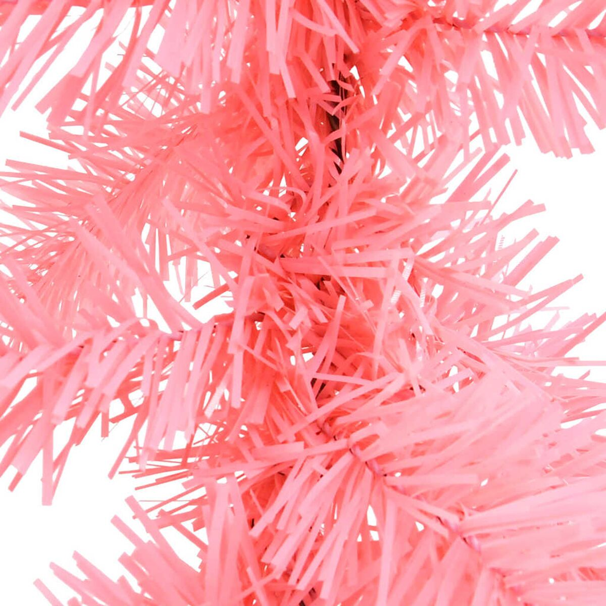 Nahaufnahme eines rosa künstlichen Weihnachtsbaums.