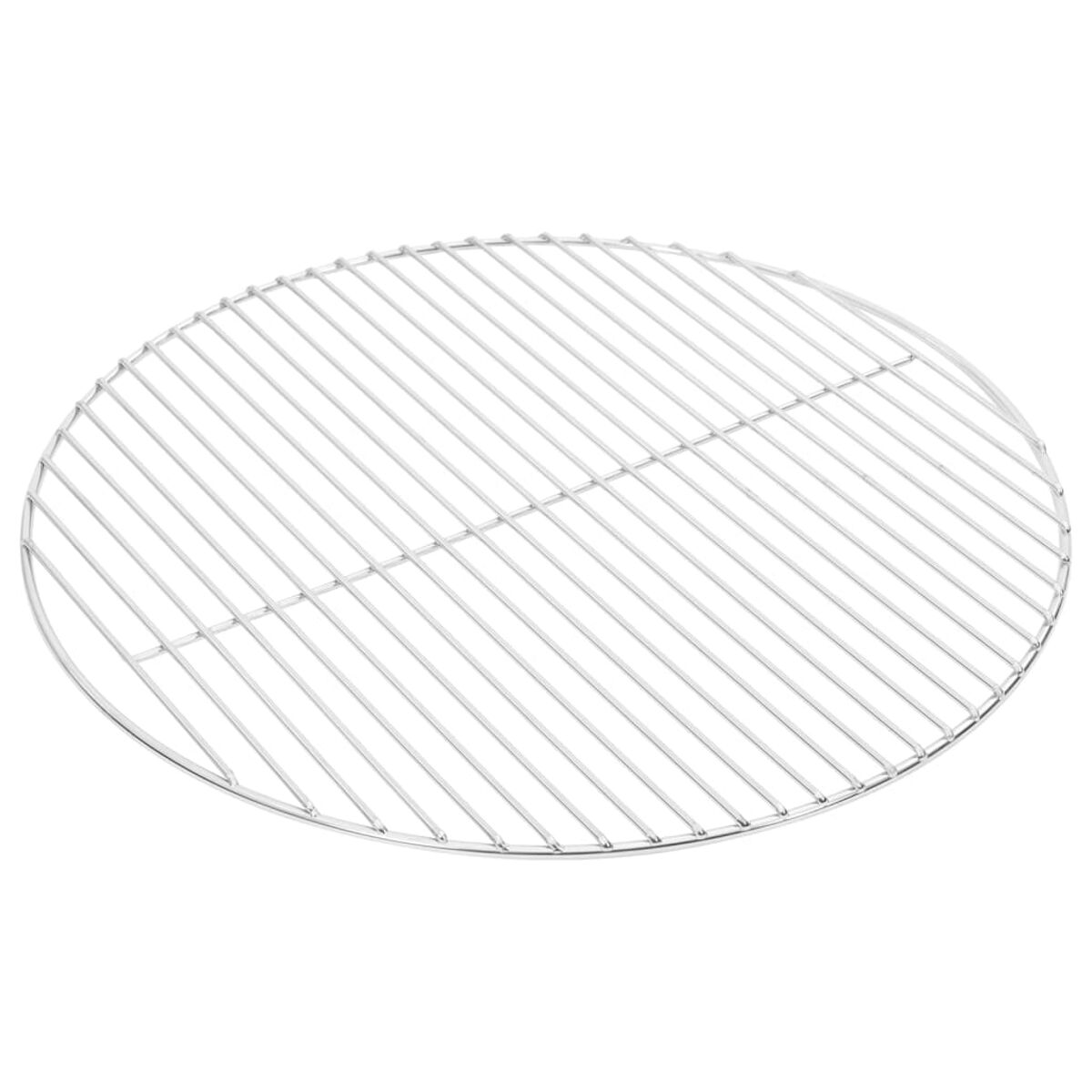 Runder Metall-Grillrost mit parallelen Linien.