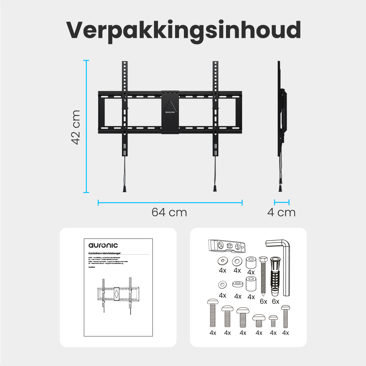 VALUE TV muurbeugel, 27 mm afstand tot de muur , vast