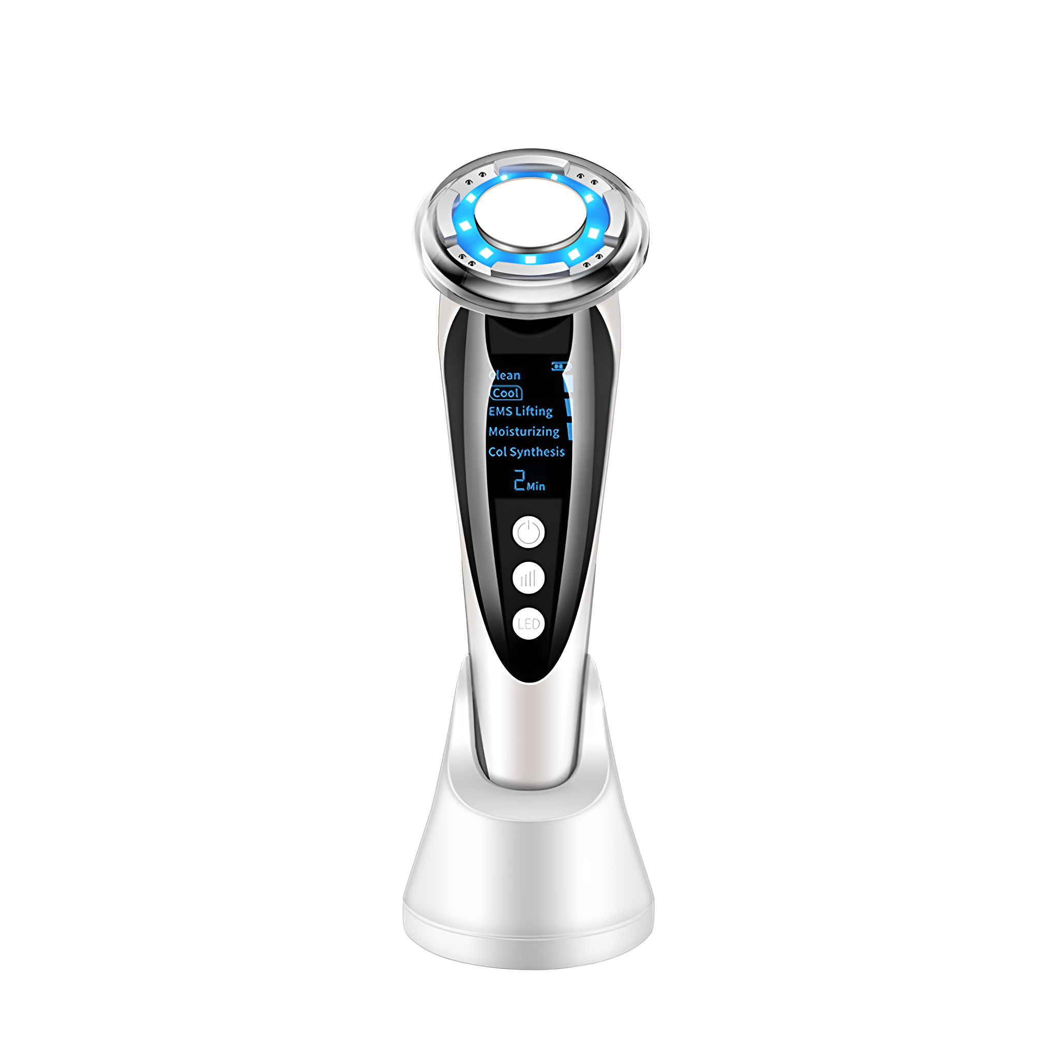 HIYORI 5in1 LED-Lichttherapie EMS-Lifting Khlung Gesichtsmassagegert Wei  | MediaMarkt