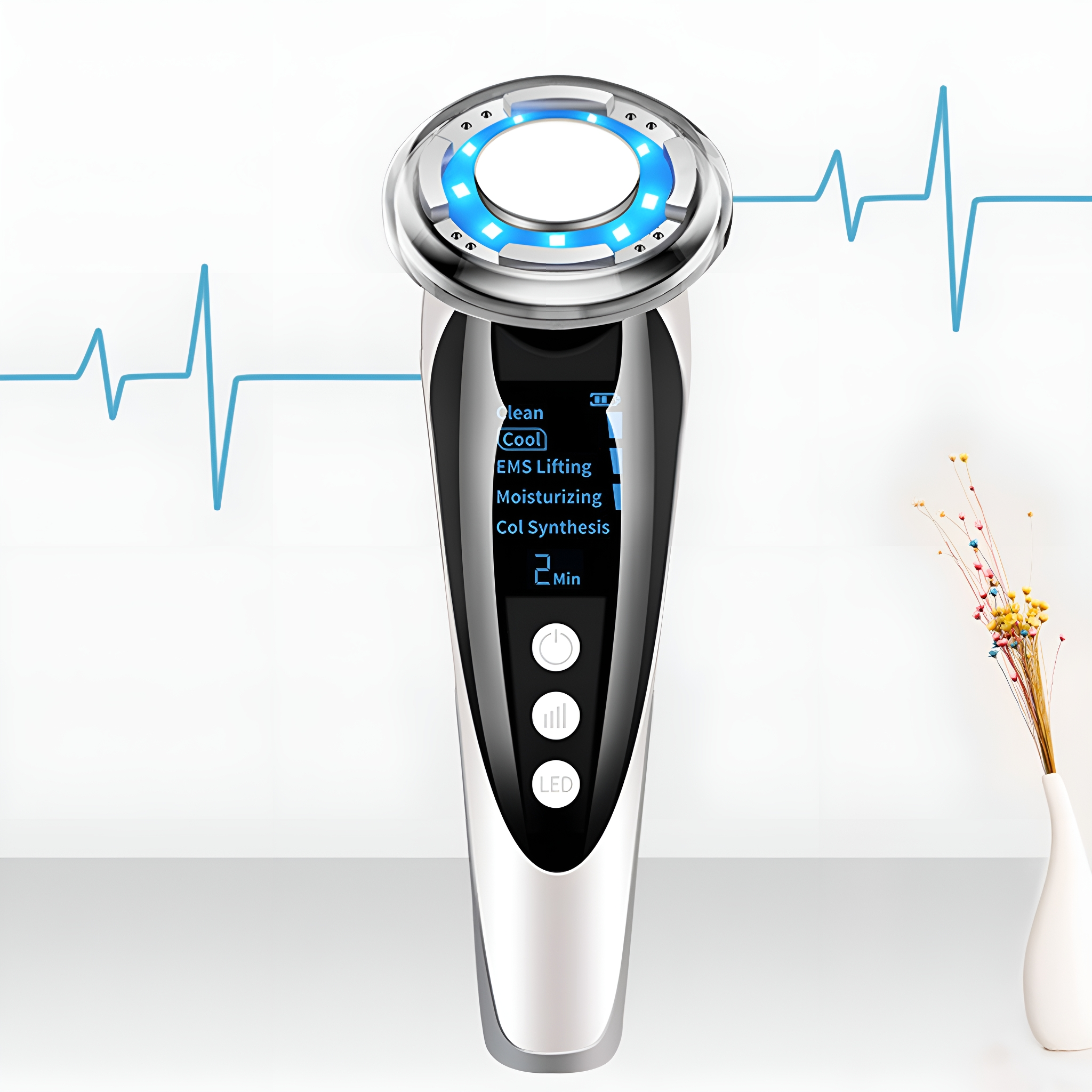 vitalbeam lichttherapie-gesichtsmassage-gerät mit vibration Adult toys Thrusting Dildo G Spot Rabbit Vibrator