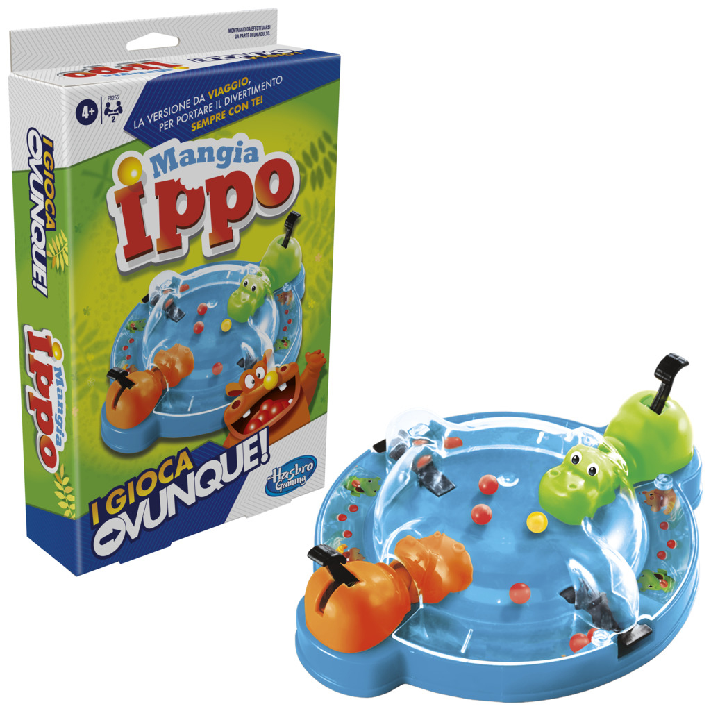 Ippo Brettspiel mit Nilpferden und Bällen.