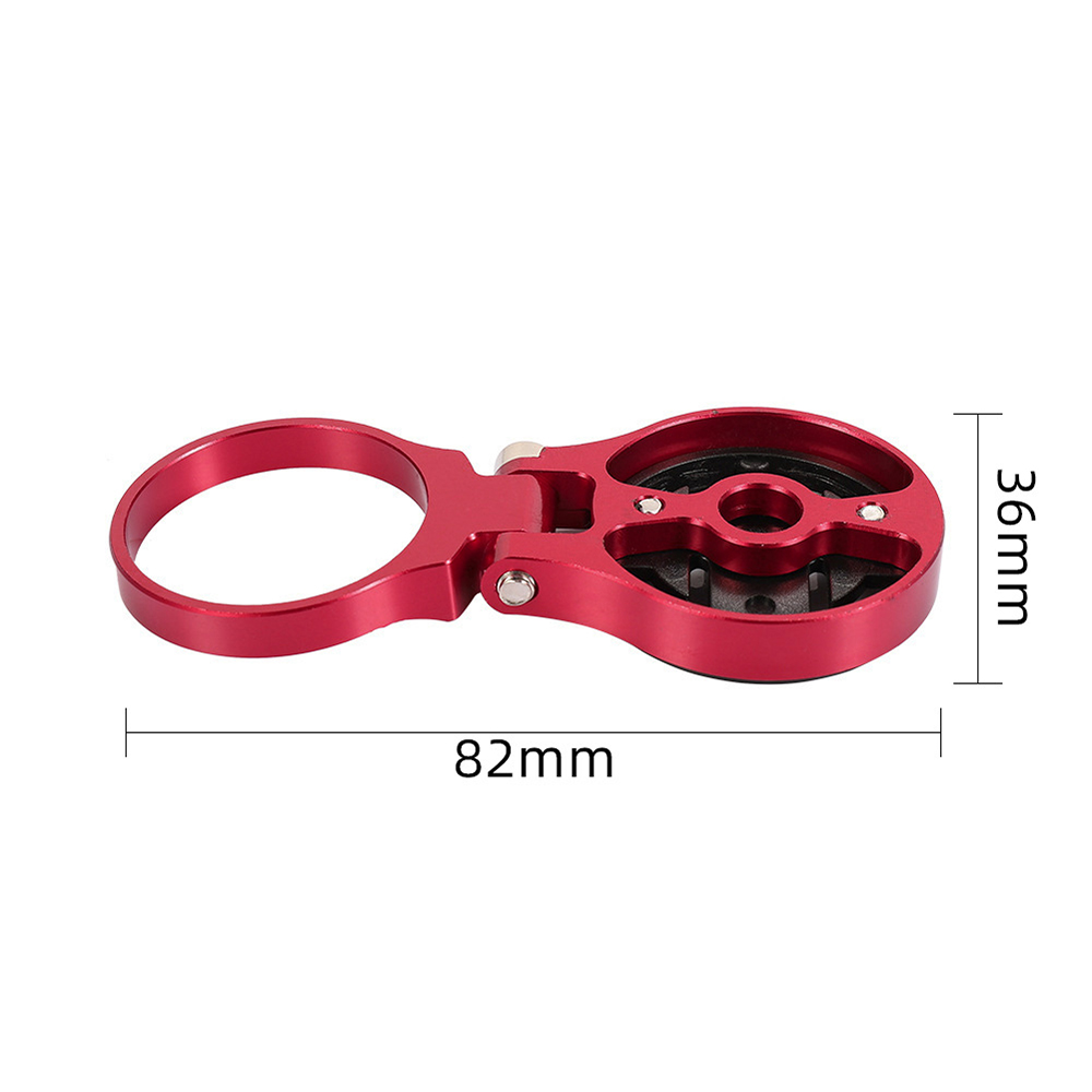 Ein rotes Fahrradteil mit einem Ring und einem Maßschild in mm.