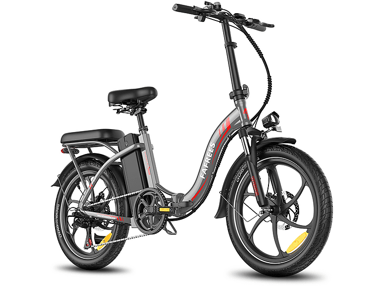 FAFREES F20+ Kompakt-/Faltrad (Laufradgröße: 20 Zoll, Unisex-Rad, 720 Wh, Grau)