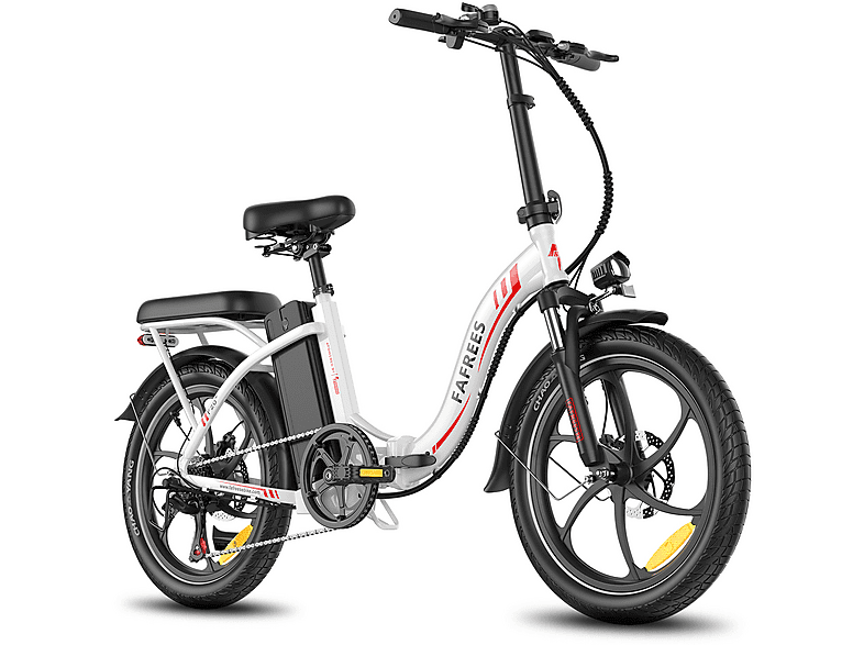 FAFREES F20+ Kompakt-/Faltrad (Laufradgröße: 20 Zoll, Unisex-Rad, 720 Wh, Weiß)