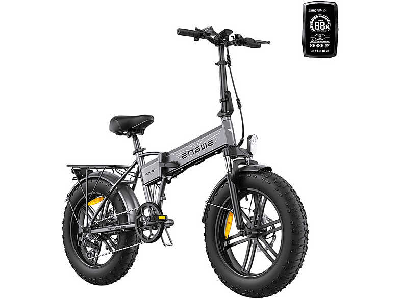 ENGWE EP-2 Boost Kompakt-/Faltrad (Laufradgröße: 20 Zoll, Unisex-Rad, 624 Wh, grau)
