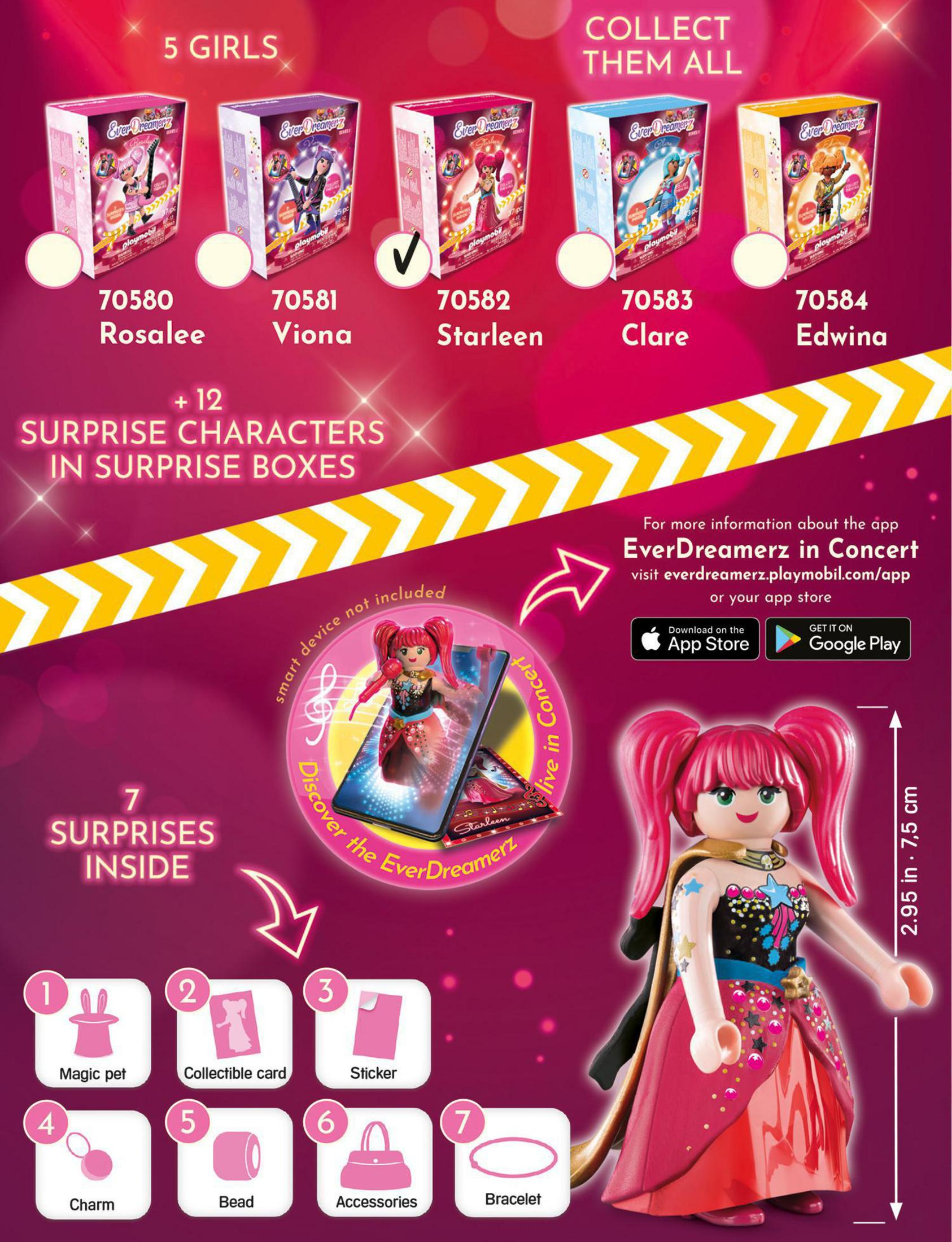Caja con cinco muñecas EverDreamerz. Incluye una muñeca y varias sorpresas dentro de la caja.
