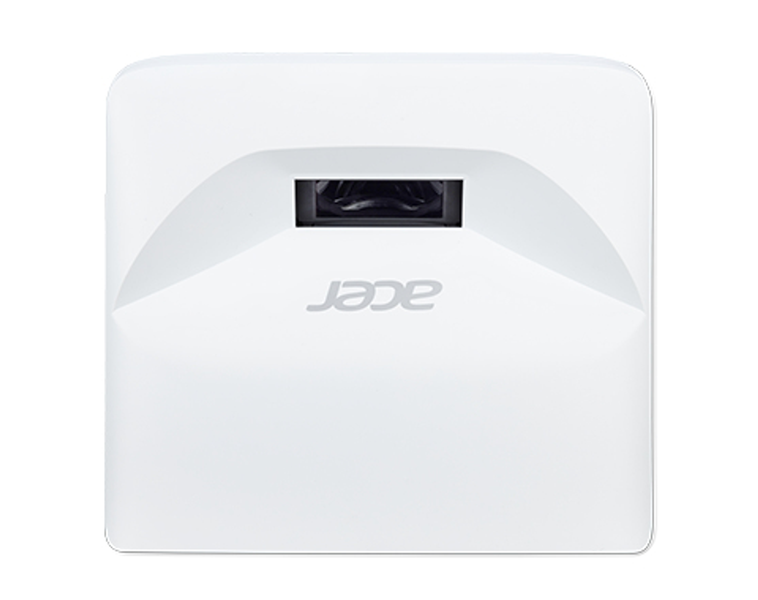 Białe urządzenie Acer z czarnym prostokątem pośrodku.