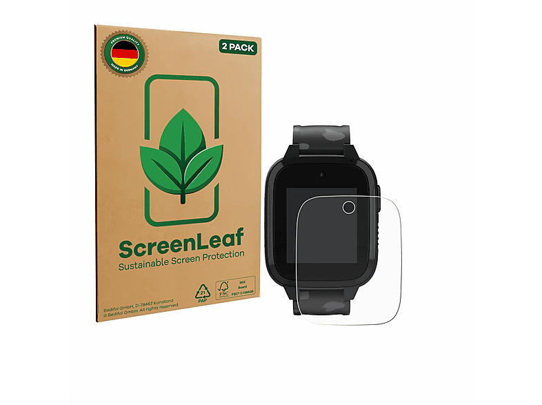 SCREENLEAF 2x nachhaltig verpackte Display Schutzfolie (für Xplora XGO3 (2. Gen.))