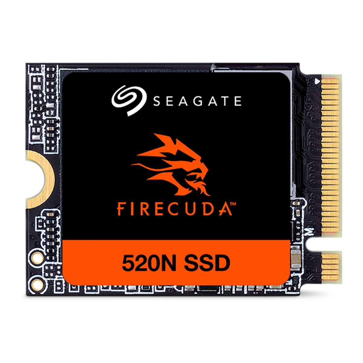 Dysk SSD Seagate FireCuda 520N w opakowaniu z etykietami tekstowymi.