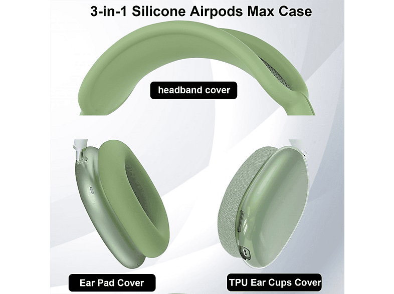 ZURABINI Wasserdicht, Backcover, Apple, Airpods Max, Grün | MediaMarkt