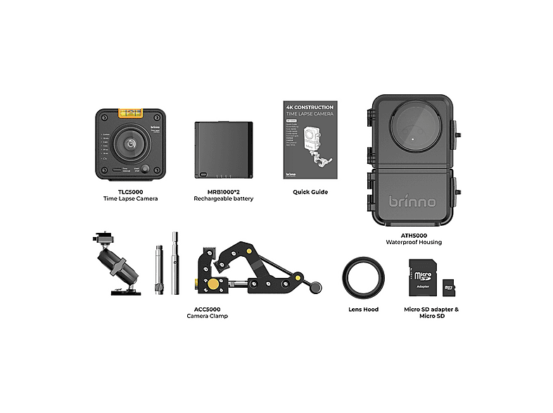 Brinno BCC5000 Telecamera Time Lapse Professionale 4K Con Wi-Fi, Bluetooth E Batteria Ricaricabile – Per Cantieri E Creatori