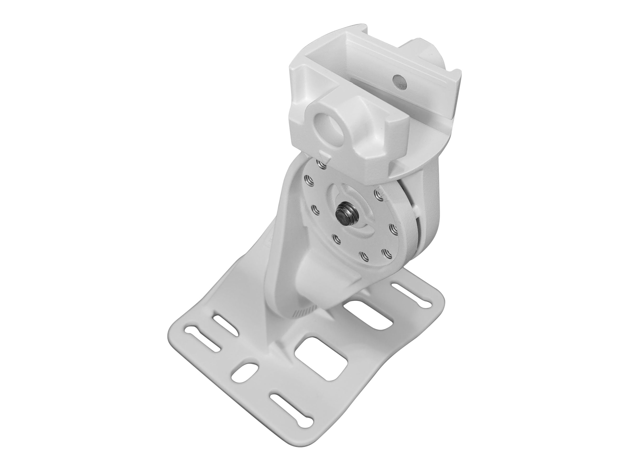 Biały regulowany uchwyt na białym tle.