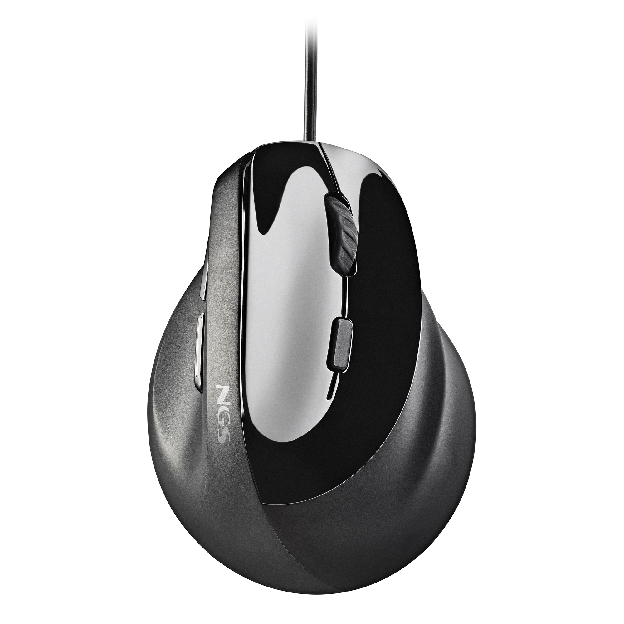 MOUSE NGS SAMSARA, Collegamento USB Typ-A, Ingresso: Otticamente a diodi laser, Scrolling a Rotella, Risoluzione max 3200 dpi, forma ergonomica, Nero