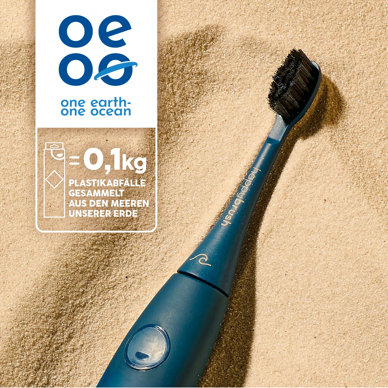 HAPPYBRUSH ECO VIBE 3+ - 3 Stück Aufsteckbürsten Ocean