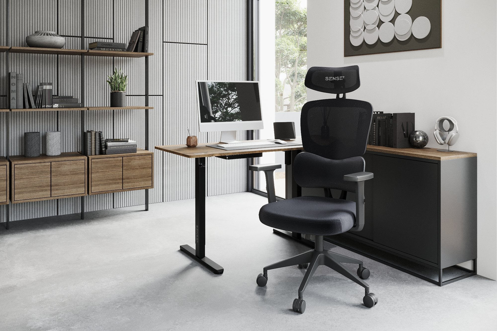 Sedus Se:Motion Net Sedia Da Ufficio Ergonomica In Nero - Schienale In Rete Traspirante, Braccioli Regolabili, Prodotta In Germania