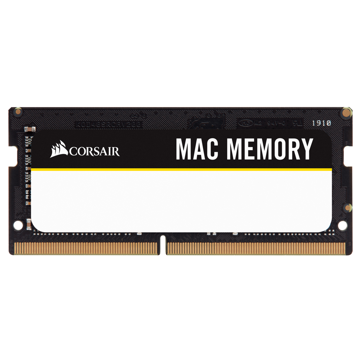 Pamięć RAM z etykietami Corsair i Mac Memory.