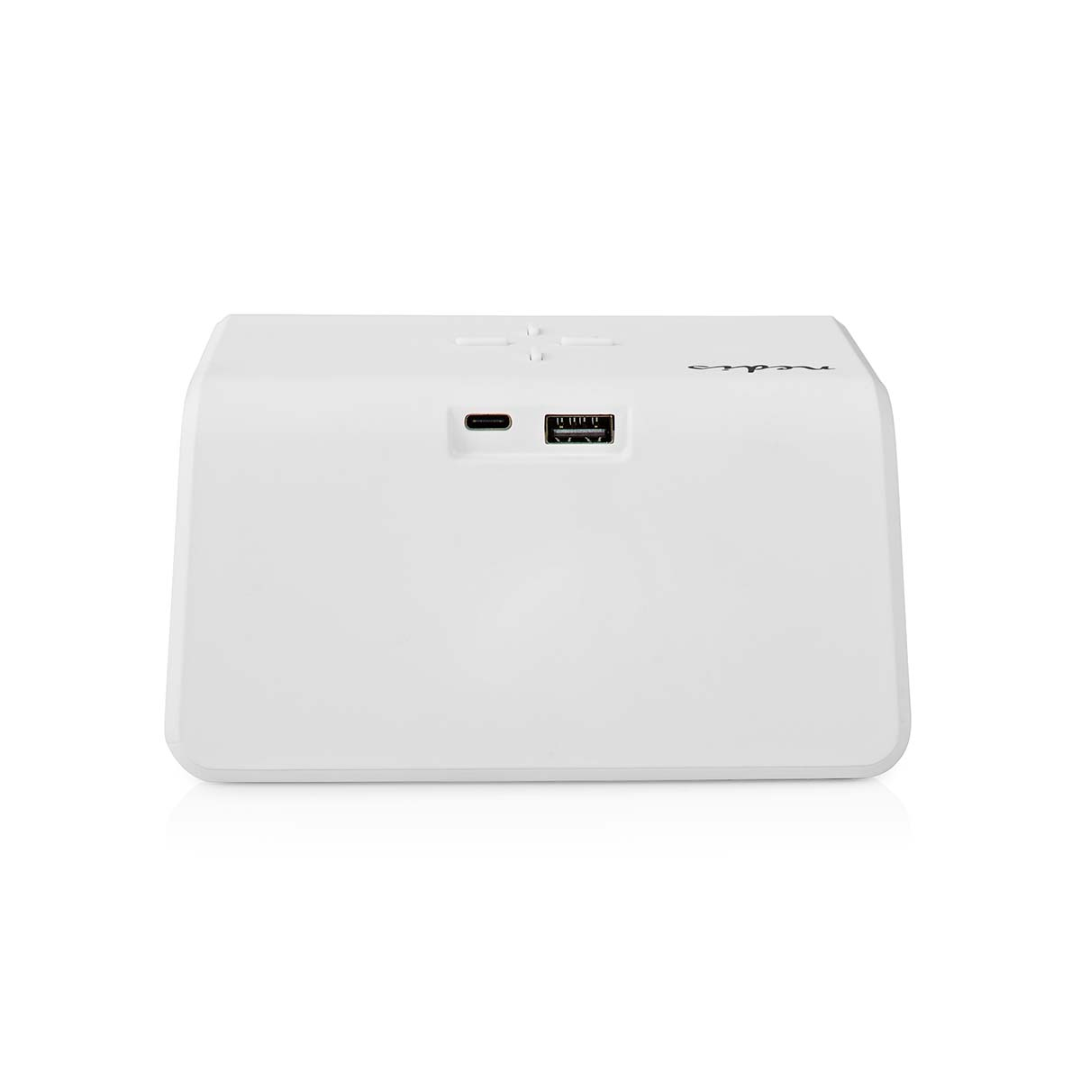 Ein weißes Gerät mit USB-Anschluss. Es ist ein kleines, rechteckiges Gerät.