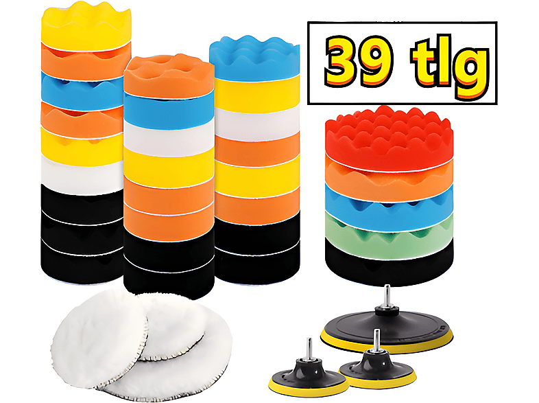 KWB Schleifschwämme 3er Set Eckig - Für Nass- Und Trockenschleifen Mittelfein Und Fein